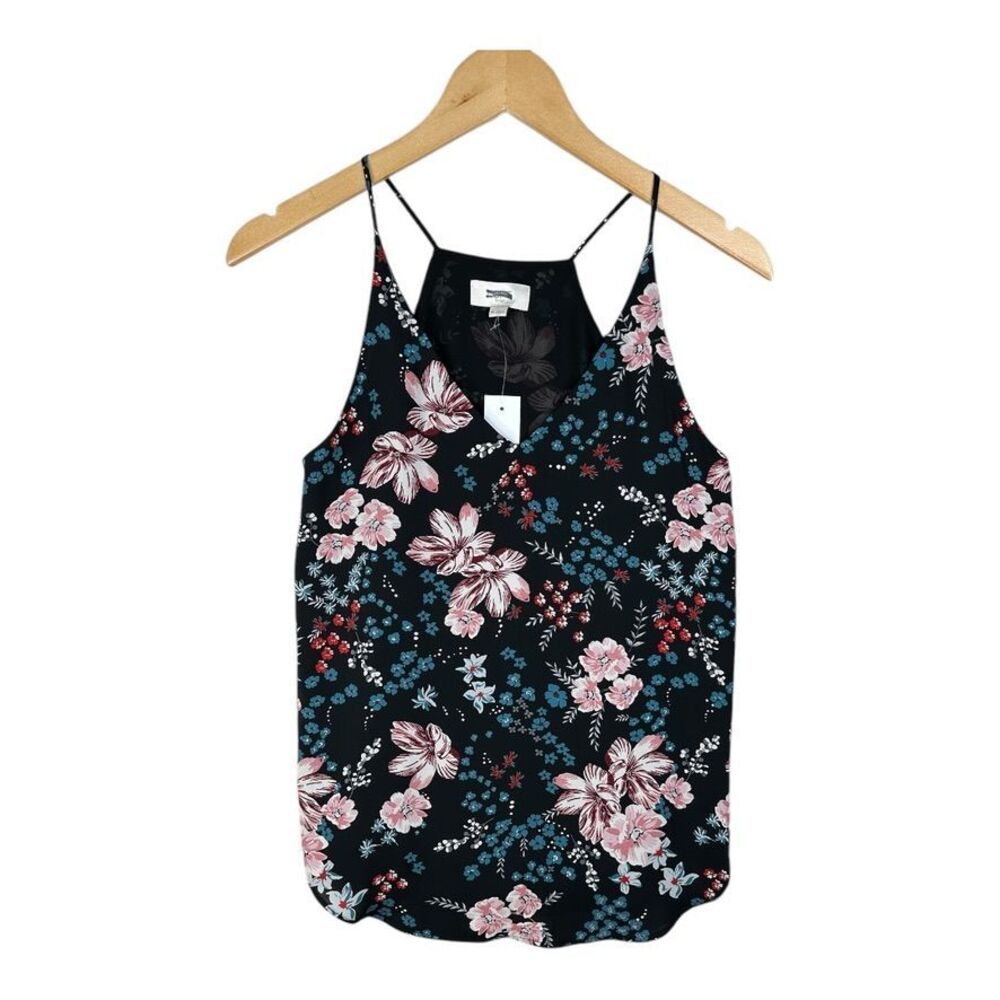 NWT LOFT Outlet Floral Print Tank Size XS Blue Pink